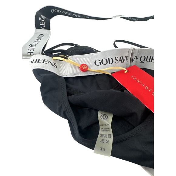 God Save Queens Black Carrara One Piece Bodysuit Size XS - Picture 6 of 7